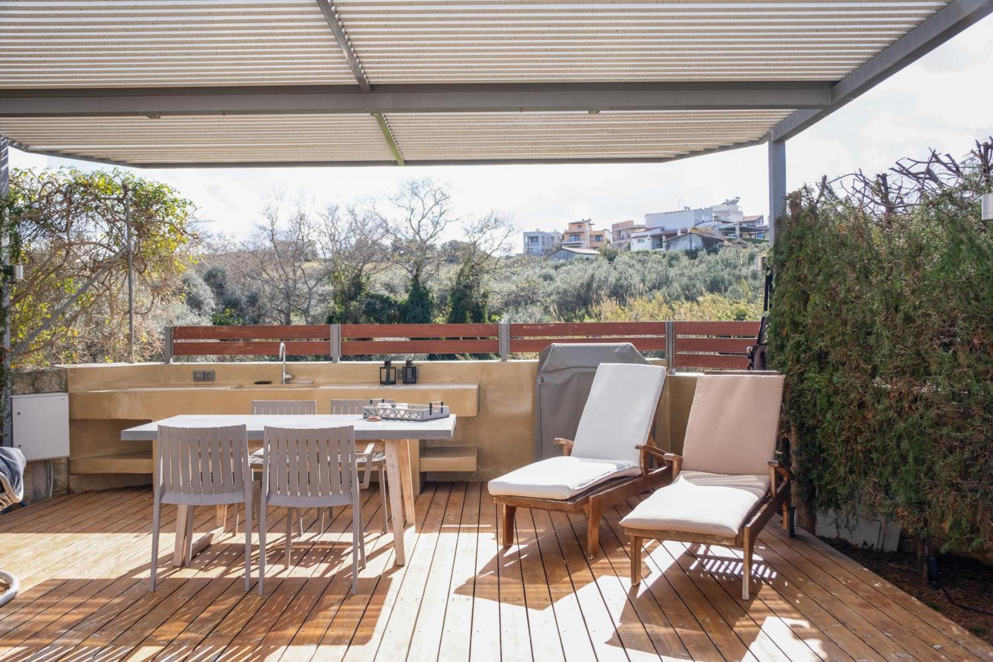 Glaros Casa Verde - Cozy Flat With Garden Near Beach Kato Daratso Bagian luar foto