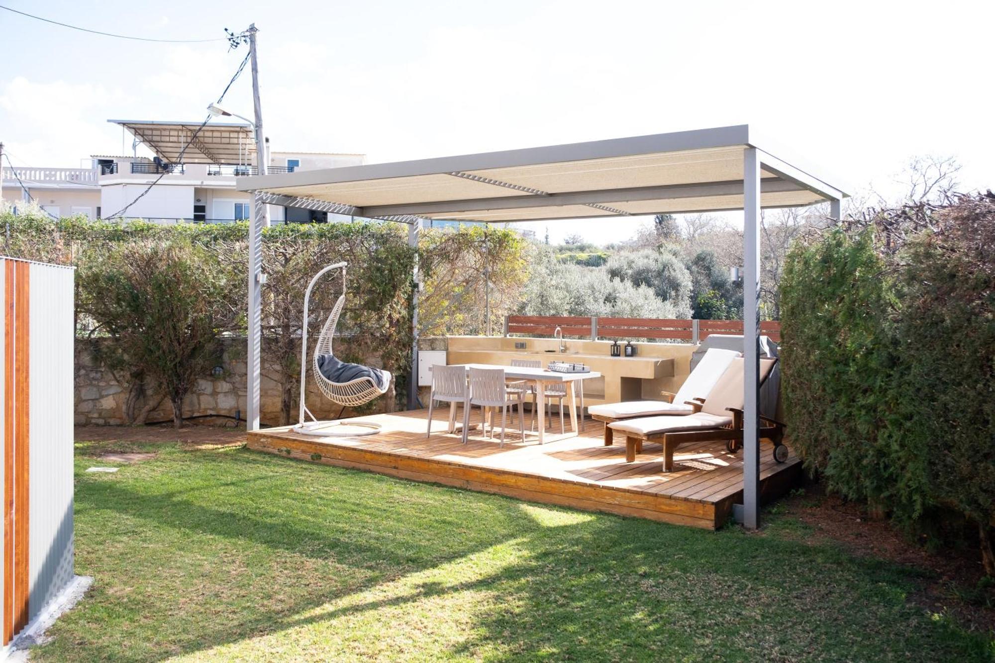 Glaros Casa Verde - Cozy Flat With Garden Near Beach Kato Daratso Bagian luar foto