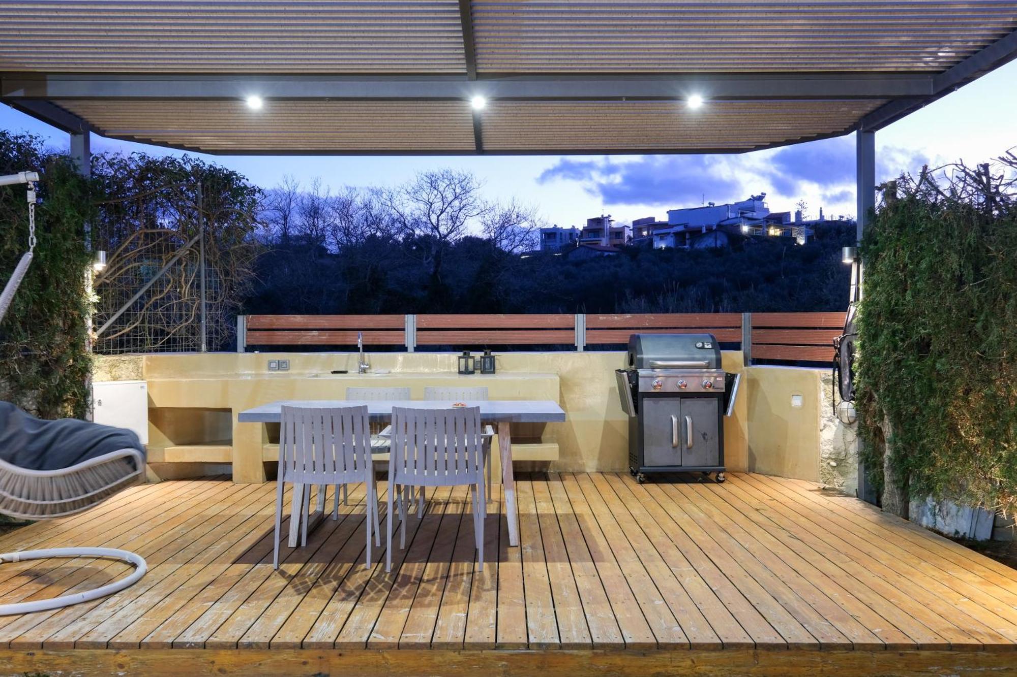 Glaros Casa Verde - Cozy Flat With Garden Near Beach Kato Daratso Bagian luar foto